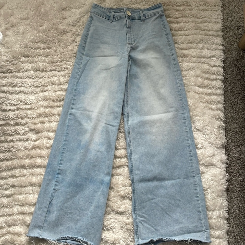 Oat Wide Leg Ankle Jeans